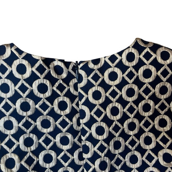 HALABALOO Metallic Geometric Jacquard Drop Waist Dress - Picture 5 of 8